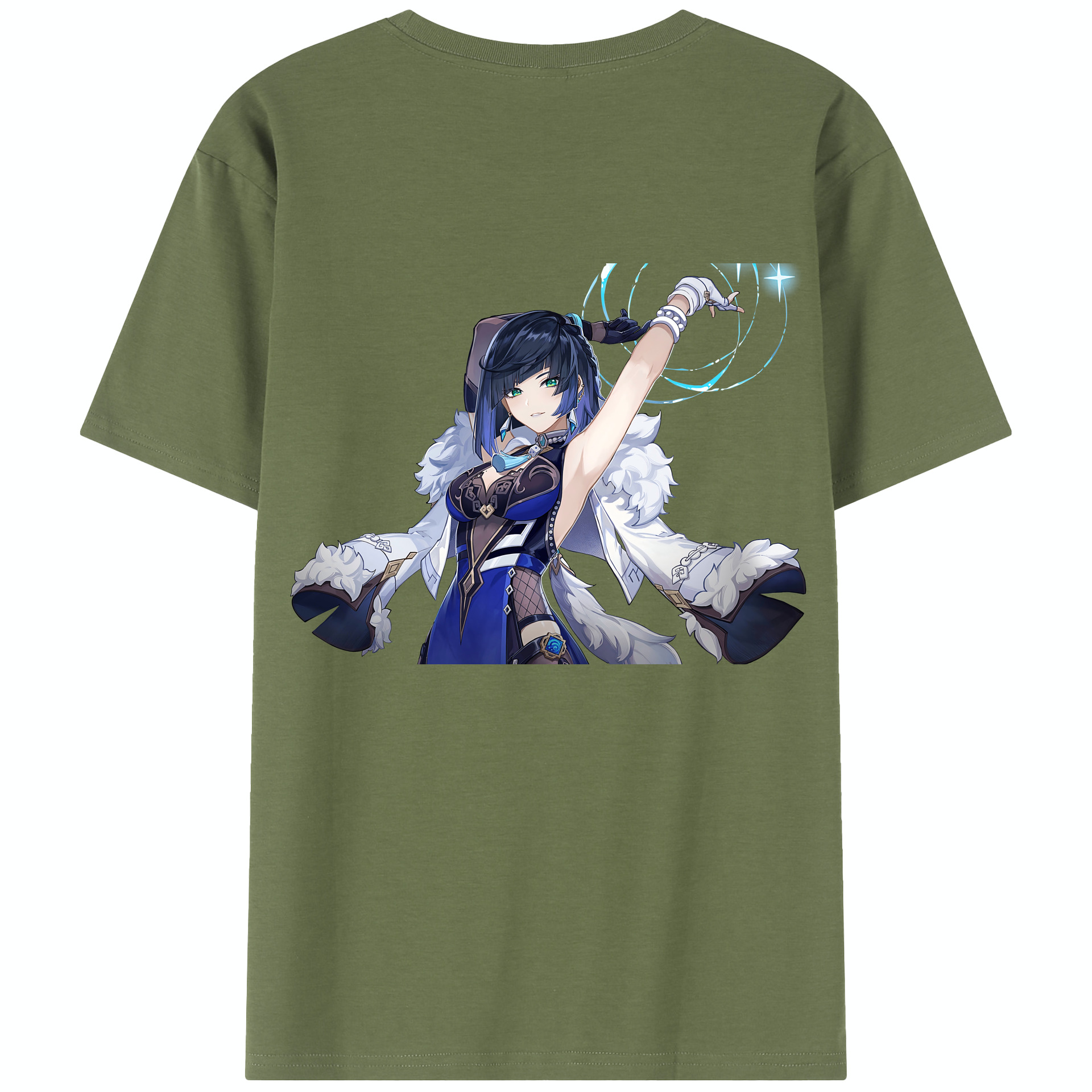 げんし神 夜兰 やらん genshin Yaran 綿100％半袖Tシャツ（背面プリント）